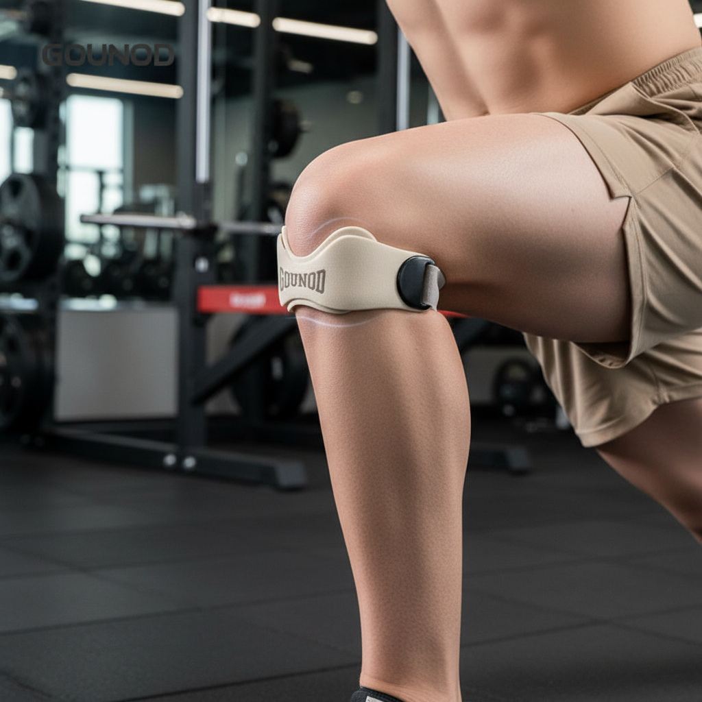 Knee Strap on Bare Skin Gym